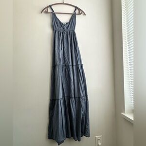 Garcia Long Elegant Blue Tiered Maxi Dress XS